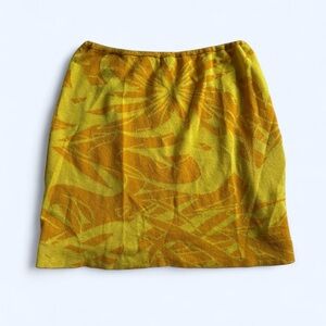 Paloma Wool Yellow and Orange Mini Skirt